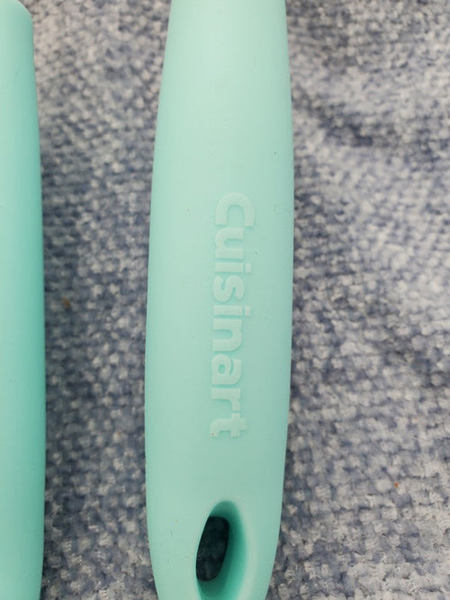 Cuisinart Blue Handle Wooden Utensil Set 13 1/2"